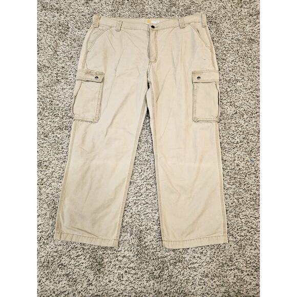 Carhartt Pants Cargo Carpenter Relaxed Fit Ripstop Men 42X30 Khaki - Picture 1 of 8
